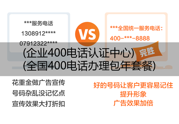 (企业400电话认证中心)(全国400电话办理包年套餐)