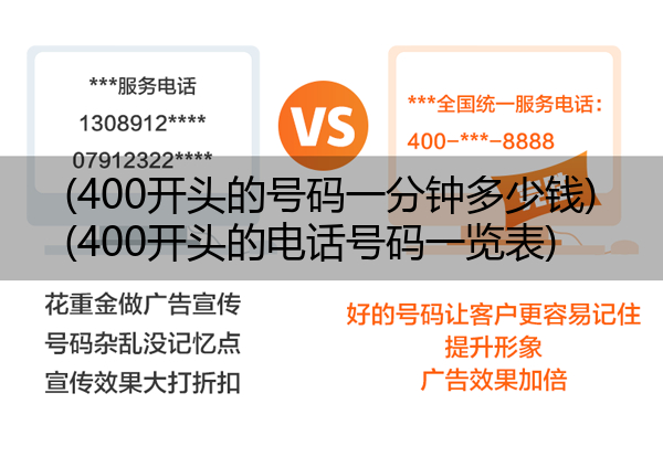 (400开头的号码一分钟多少钱)(400开头的电话号码一览表)