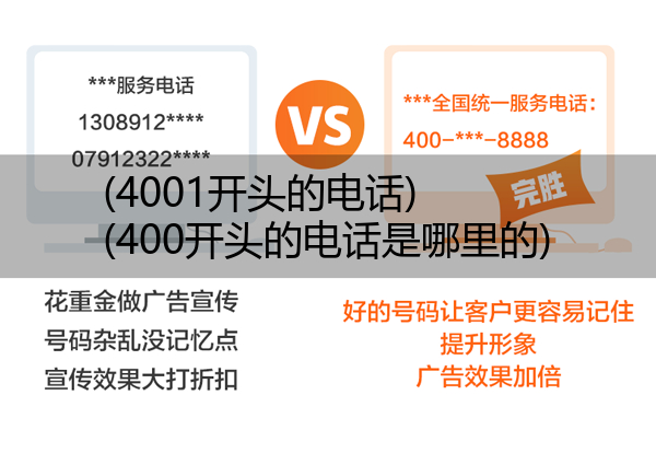 (4001开头的电话)(400开头的电话是哪里的)