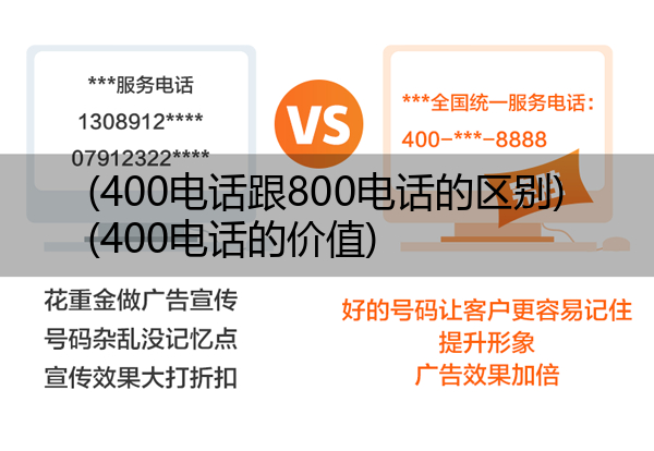 (400电话跟800电话的区别)(400电话的价值)