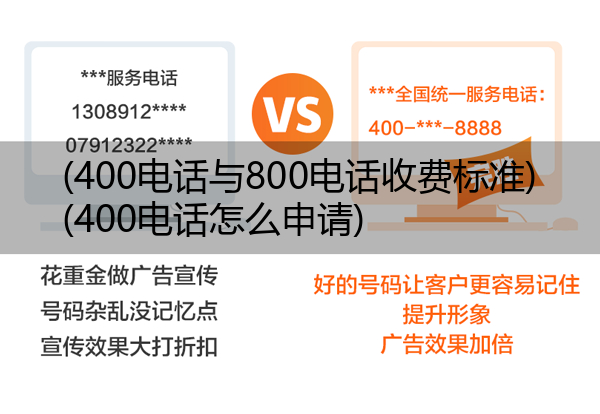 (400电话与800电话收费标准)(400电话怎么申请)