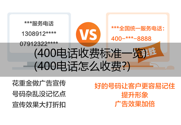 400电话收费标准一览,400电话怎么收费?