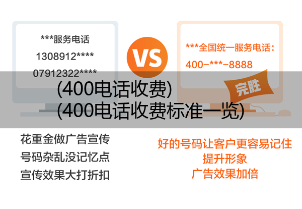 400电话收费,400电话收费标准一览